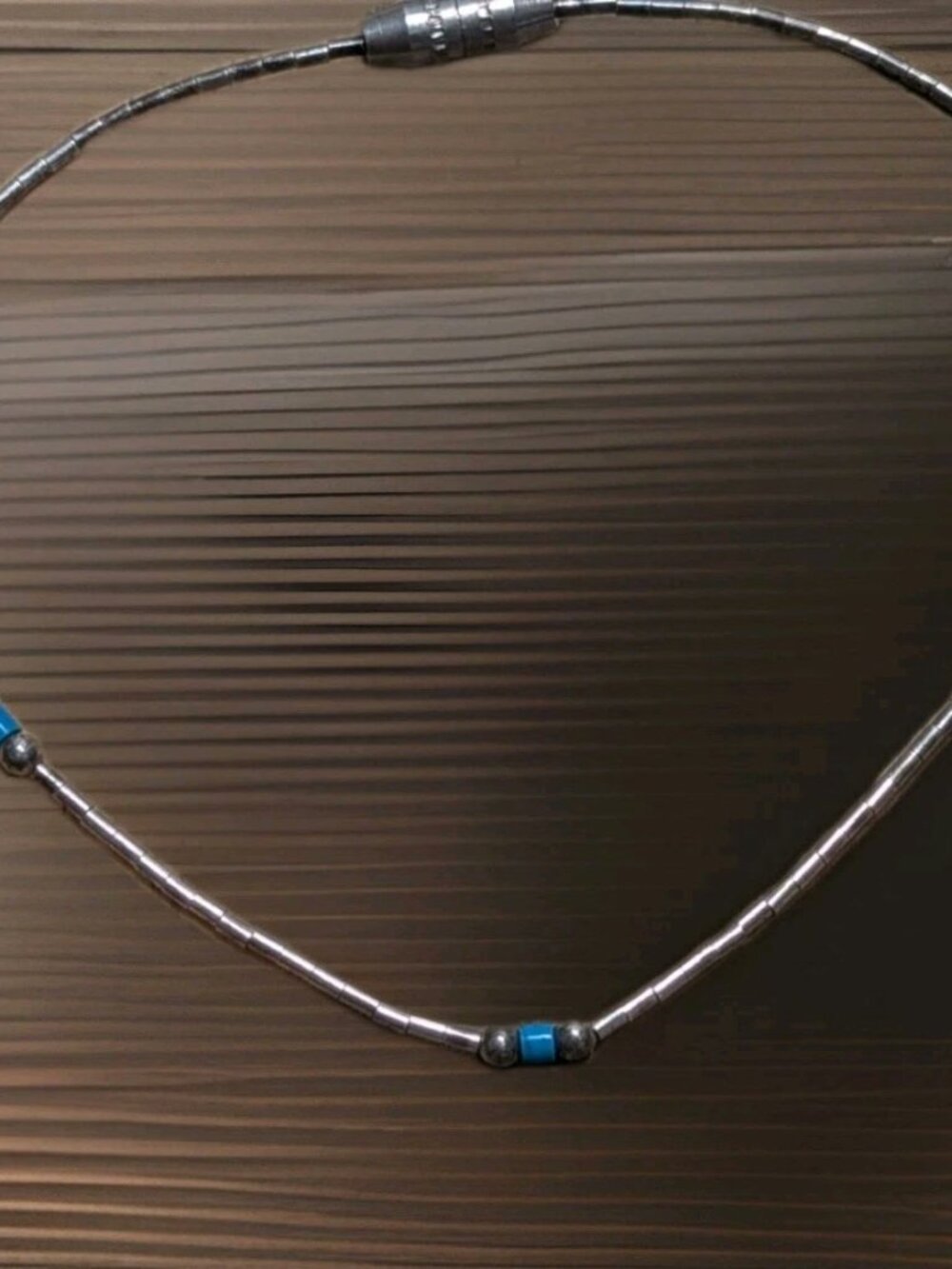 VINTAGE LIQUID STERLING SILVER TURQUOISE BRACELET 7 Inches SOUTHWEST DESIGN